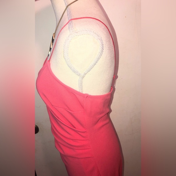 NWOT-Windsors Coral Sasha Formal High Slit Wrap Dress with V-Neckline, Size M - Picture 11 of 16